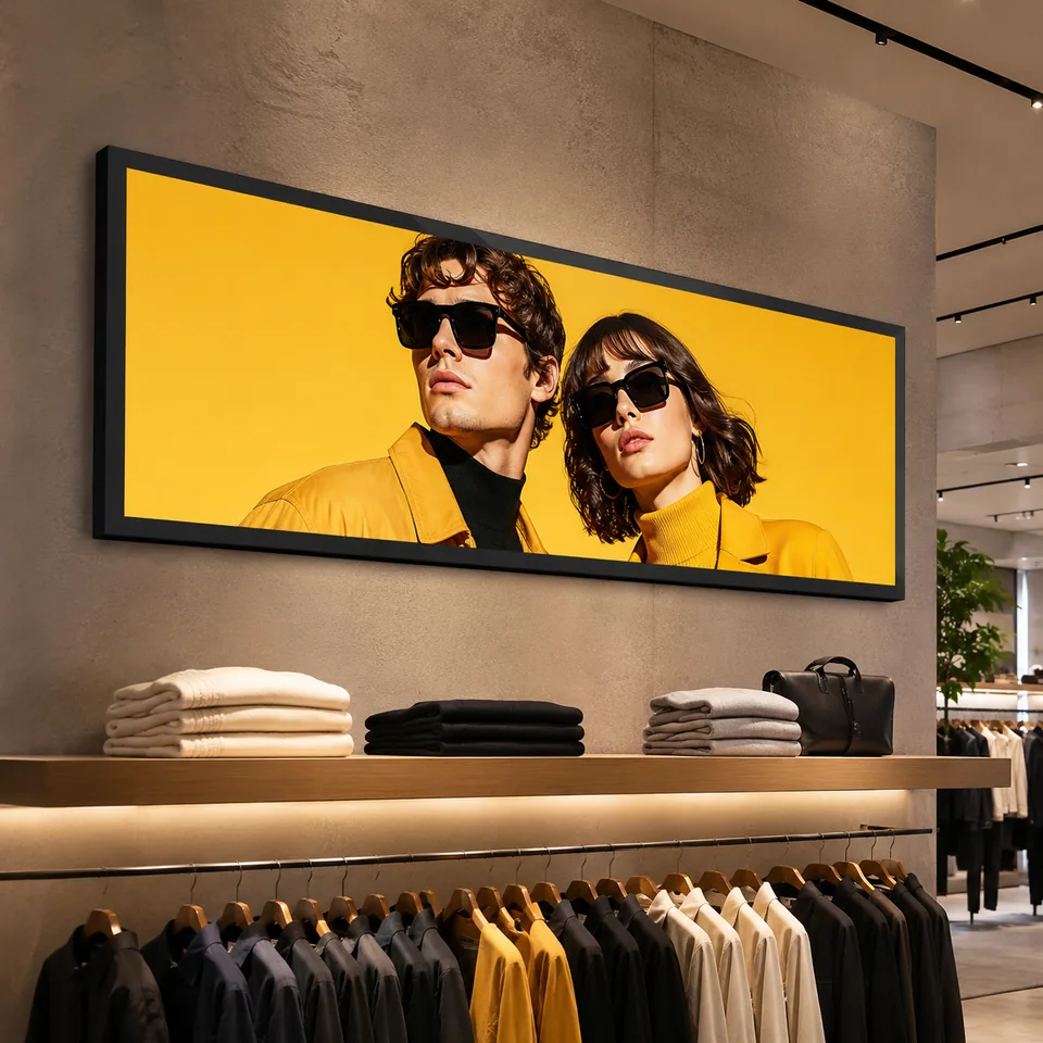 Commercial digital signage display in a professional environment